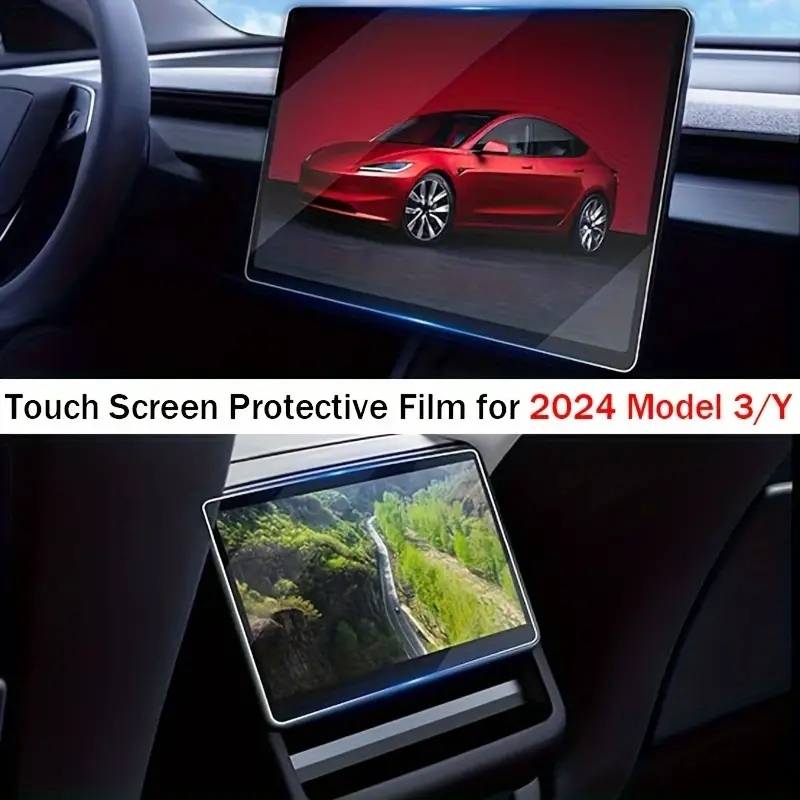 Film De Protection D'écran Pour Le Nouveau Tesla Model 3 Y 2024 Écran  Tactile De Contrôle Central De La Rangée Arrière Film En Verre Trempé