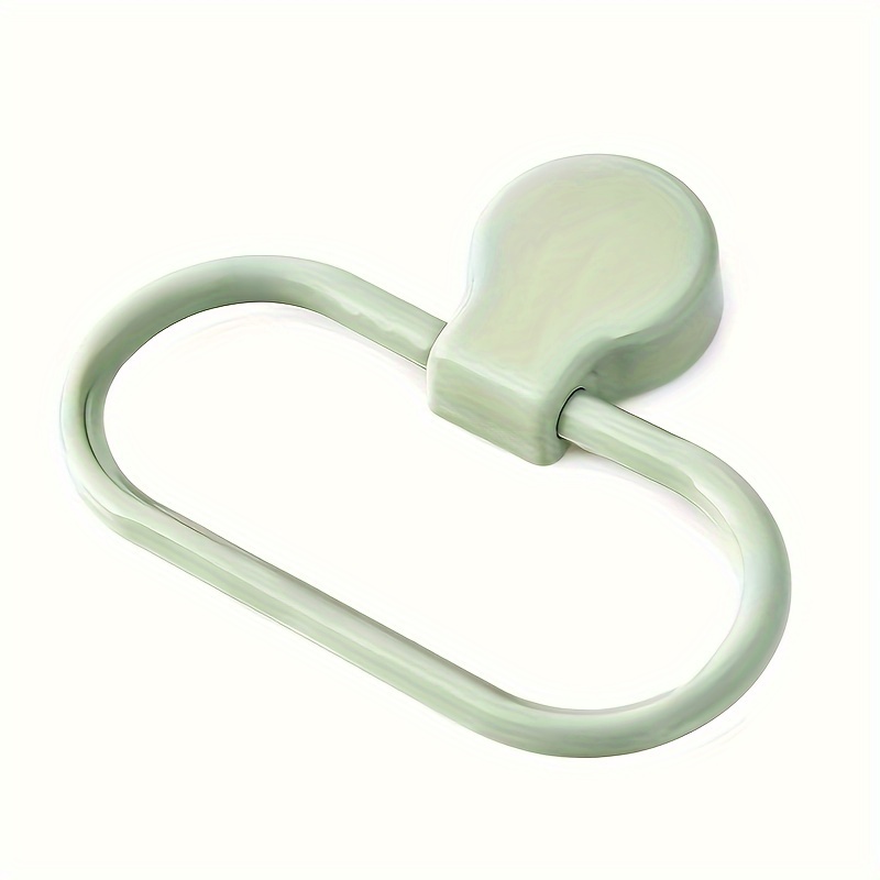 2pcs Solid Towel Holder, Minimalist Punch Free Towel Hook For