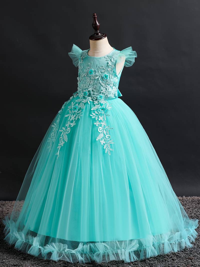 Robe De Demoiselle D'honneur En Tulle Pailleté - Sans Manches - Pour Mariage, Anniversaire, Soirée