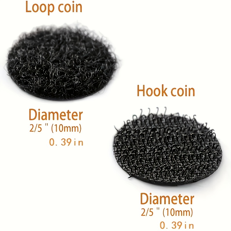 Self Adhesive Dots, Strong Adhesive 1200pcs(600 Pairs) 0.59 Diameter  Sticky Back Coins Nylon Coins, Hook & Loop Dots with Waterproof Sticky Glue  Coins Tapes, Very Suitable for Classroom, Office, Home 