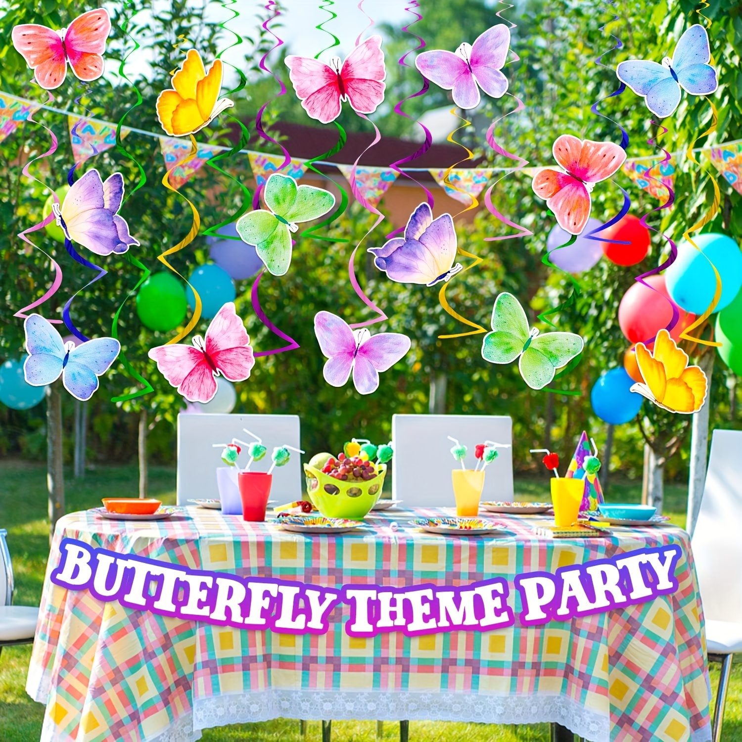 Hanging Butterfly Party Decorations Colorful Butterfly - Temu