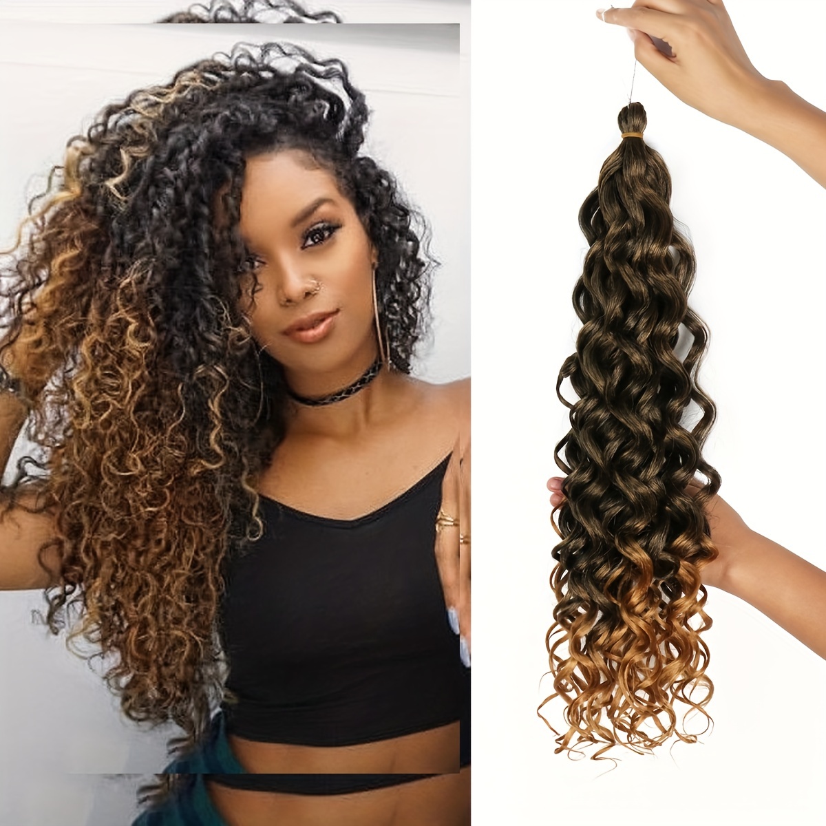 Ocean Wave Crochet Hair Deep Wave Braiding Hair Synthetic - Temu