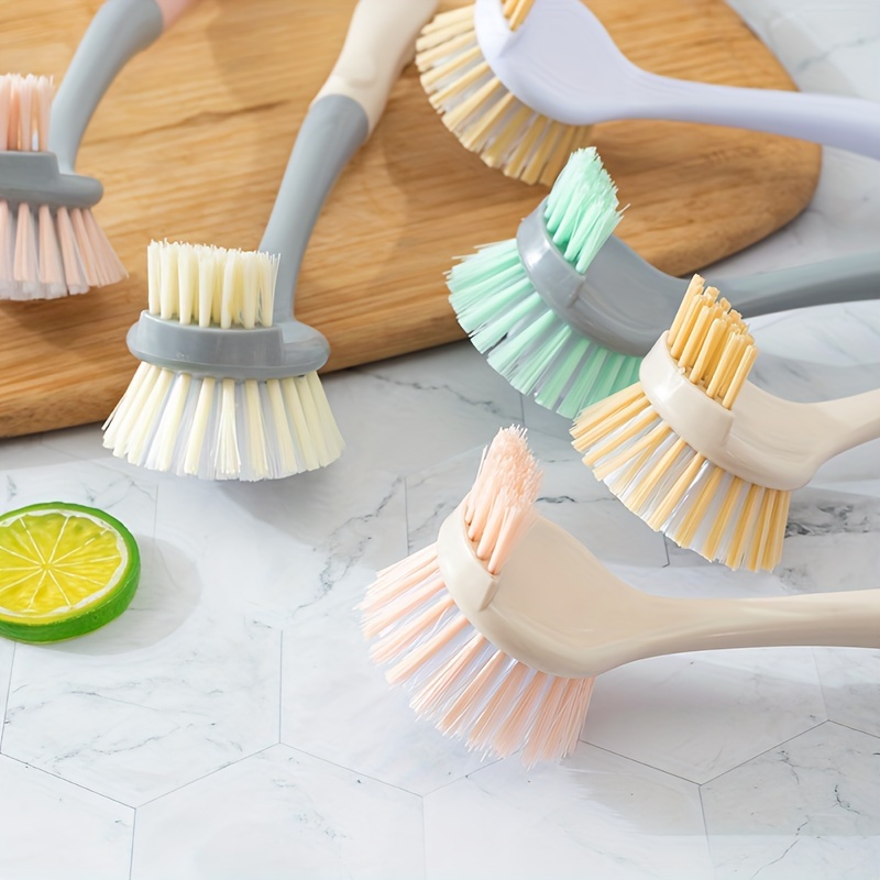 Cepillo para fregar platos con mango integrado, cepillo de cocina  compatible con cabezal de repuesto de cepillo de platos OXO, cepillo de  limpieza de