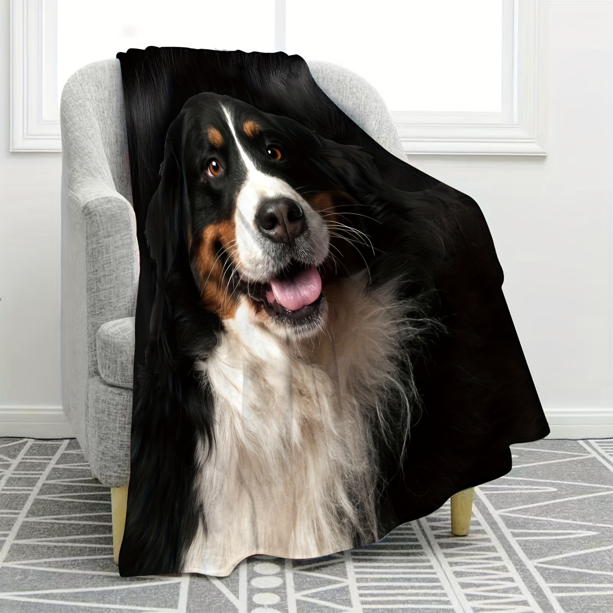 bernese mountain dog throw blanket