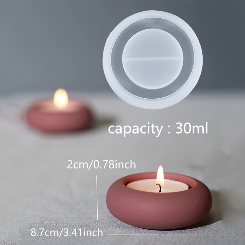 Round Candle Holder Silicone Mold Diy Cement Candle Cup - Temu