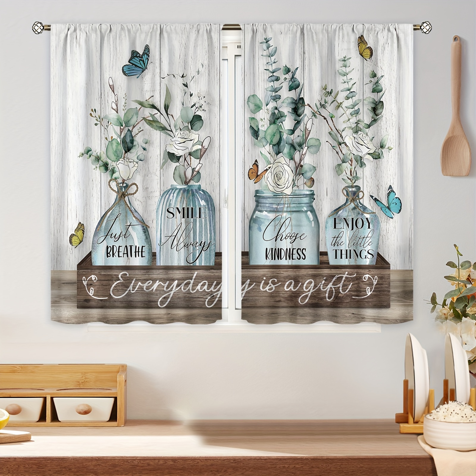  Lunarable Saying Kitchen Curtains, Lets Go Camping Typography  on Mug with Tent in Woods Moon and Stars, Window Drapes 2 Panel Set for  Kitchen Cafe Decor, 55 X 39, Dark Blue