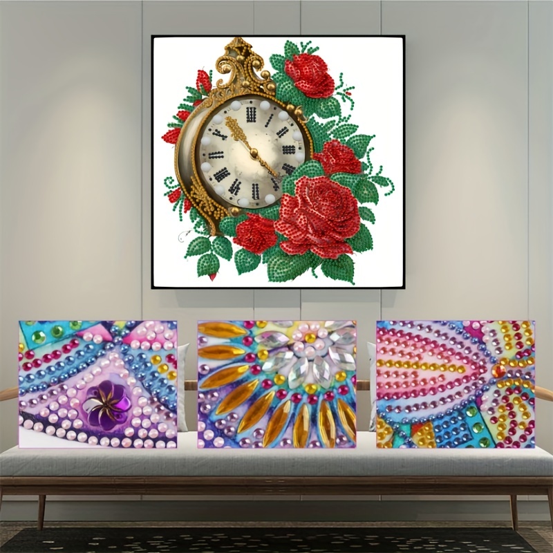 Diamond Painting Clock Kits 5D Diamond Painting Wall Clock Art Craft,DIY