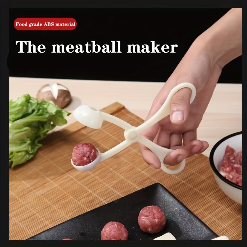 Meat Ballers Maker, Stainless Steel Rice Ball Making Tongs, Meatball Scoop,  Meatball Clip, None-stick Food Clip, Cookie Dough Scoop, Diy Fish Ball  Mold, Ice Cream Ball Makers, Kitchen Tools - Temu