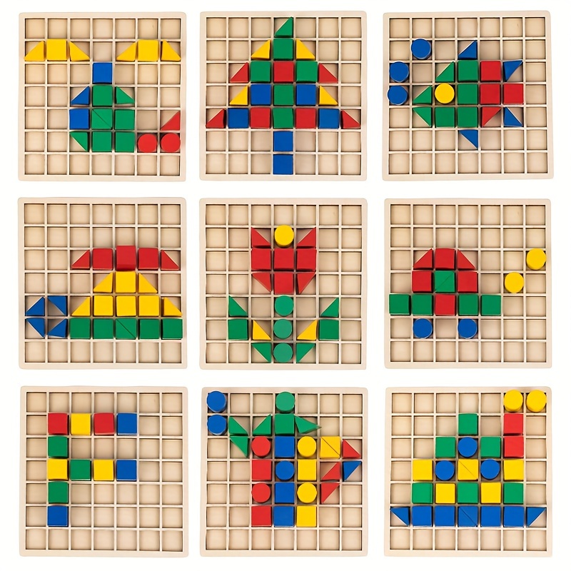 Puzzle Di Blocchi Di Giunzione Creativa In Legno, Sussidi Didattici Montessori, Giocattolo Montessori, Educazione Precoce Dei Bambini, Giocattoli Educativi Per Lo Sviluppo Intellettuale dettagli 3