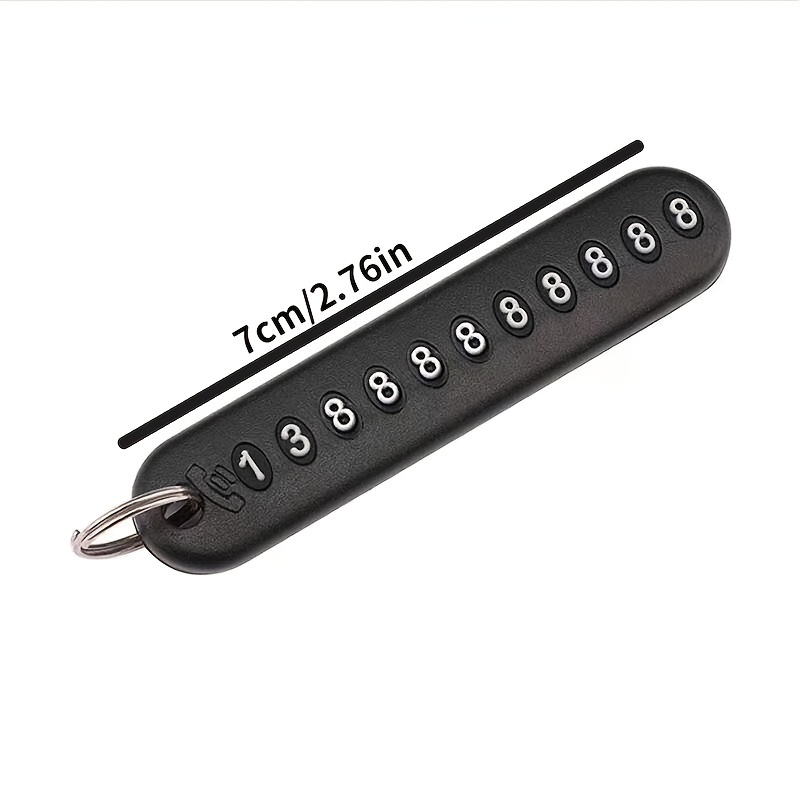 Anti Lost Phone Number Plate Car Keychain Pendant