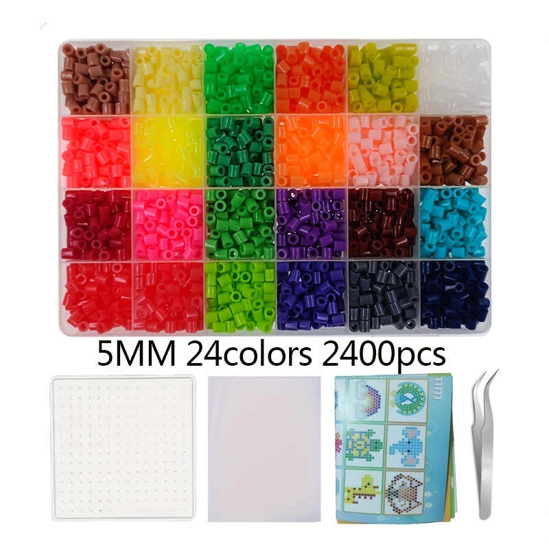 48 Colors 5mm Set Iron Beads Melting Beads Pixel Art DIY 3D Puzzles Crafts  Handmade Gift Fuse Beads Kit Jewelry Making Supplies