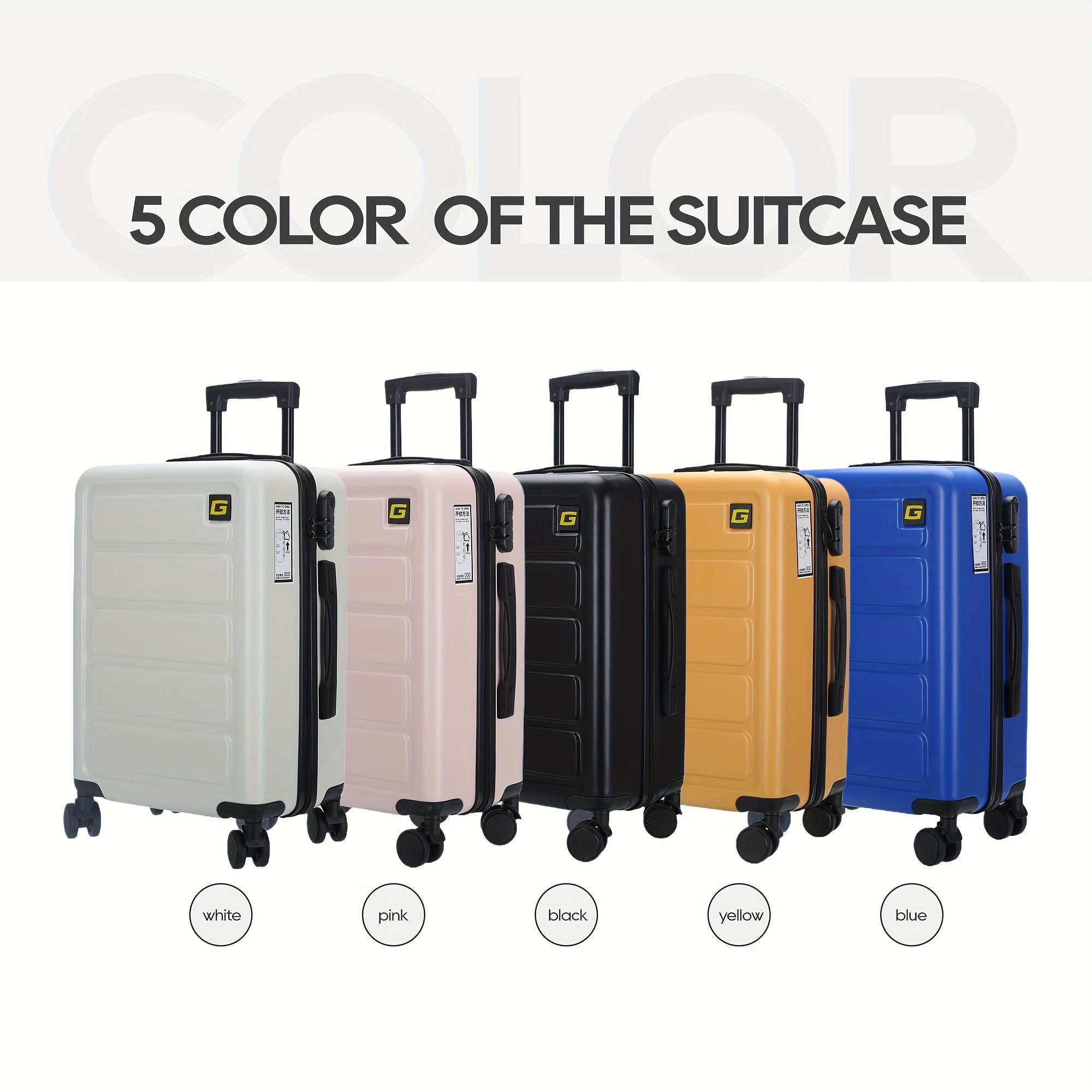 Leather Rolling Suitcase, Fashion Simple Travel Luggage, Spinner Wheel  Trolley Case - Temu
