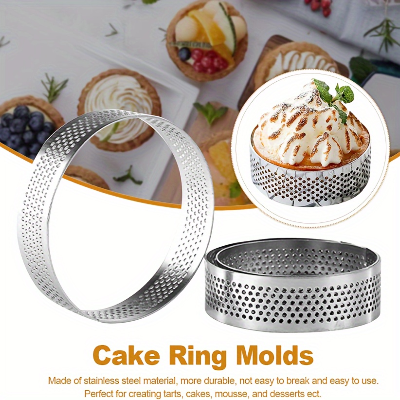 12Pcs mold Baking Metal Ring Molds Molds Cake Rings for Baking Stainless