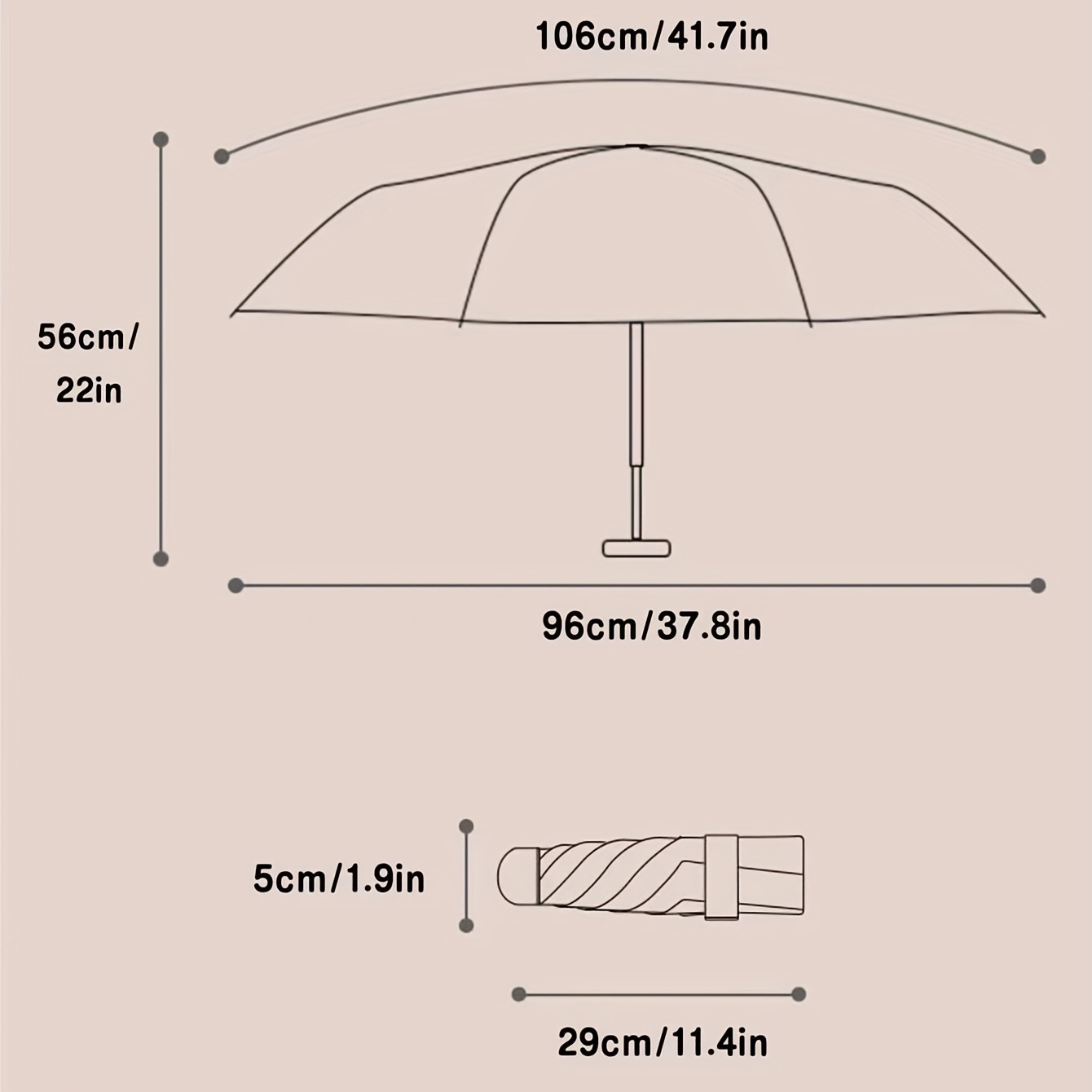 1pc Moda Lunares Paraguas Mujer Plegable Pequeño Fresco - Temu