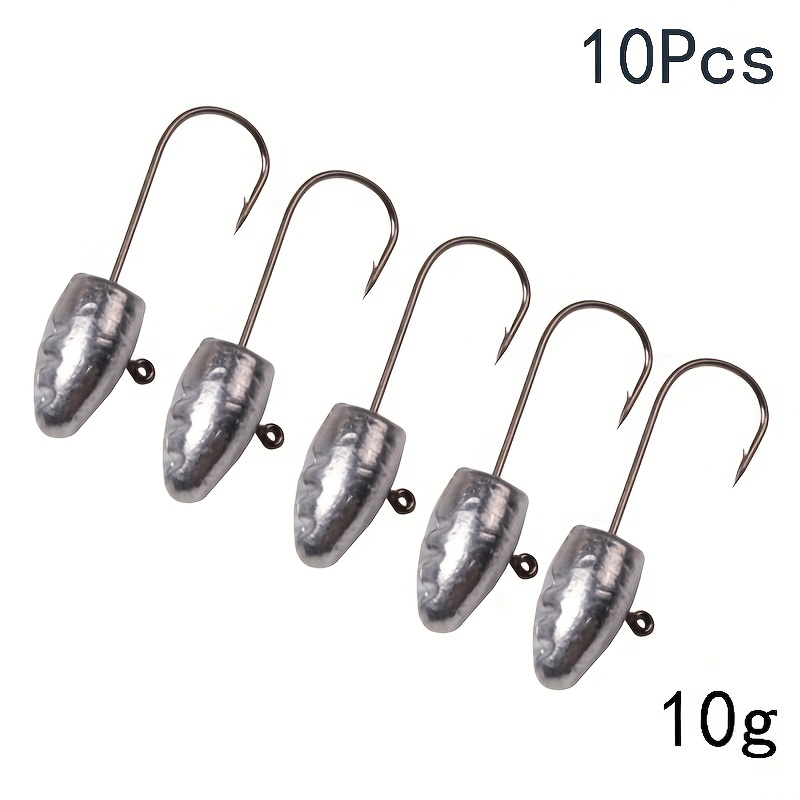 Fishing Circle Hooks Weighted Lead Alloy Steel Hooks - Temu