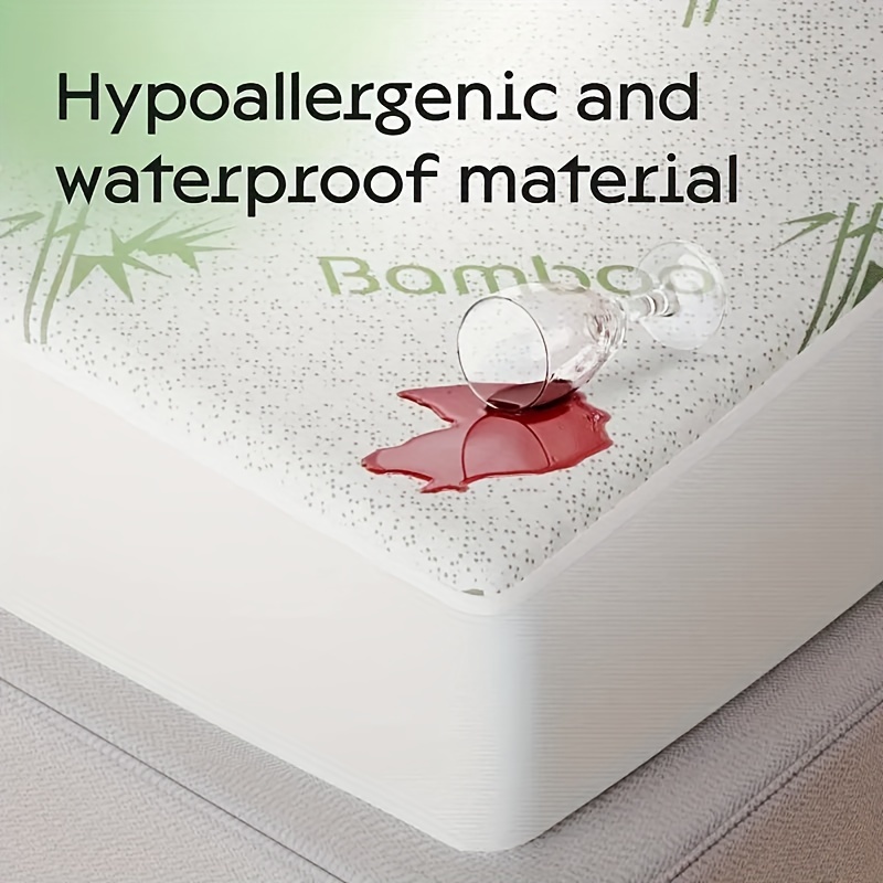 100% Waterproof Queen Mattress Protector Breathable Cooling Bamboo 3D Air  Fabric Mattress Cover Smooth Soft Hypoallergenic Noiseless Bed Cover  Machine