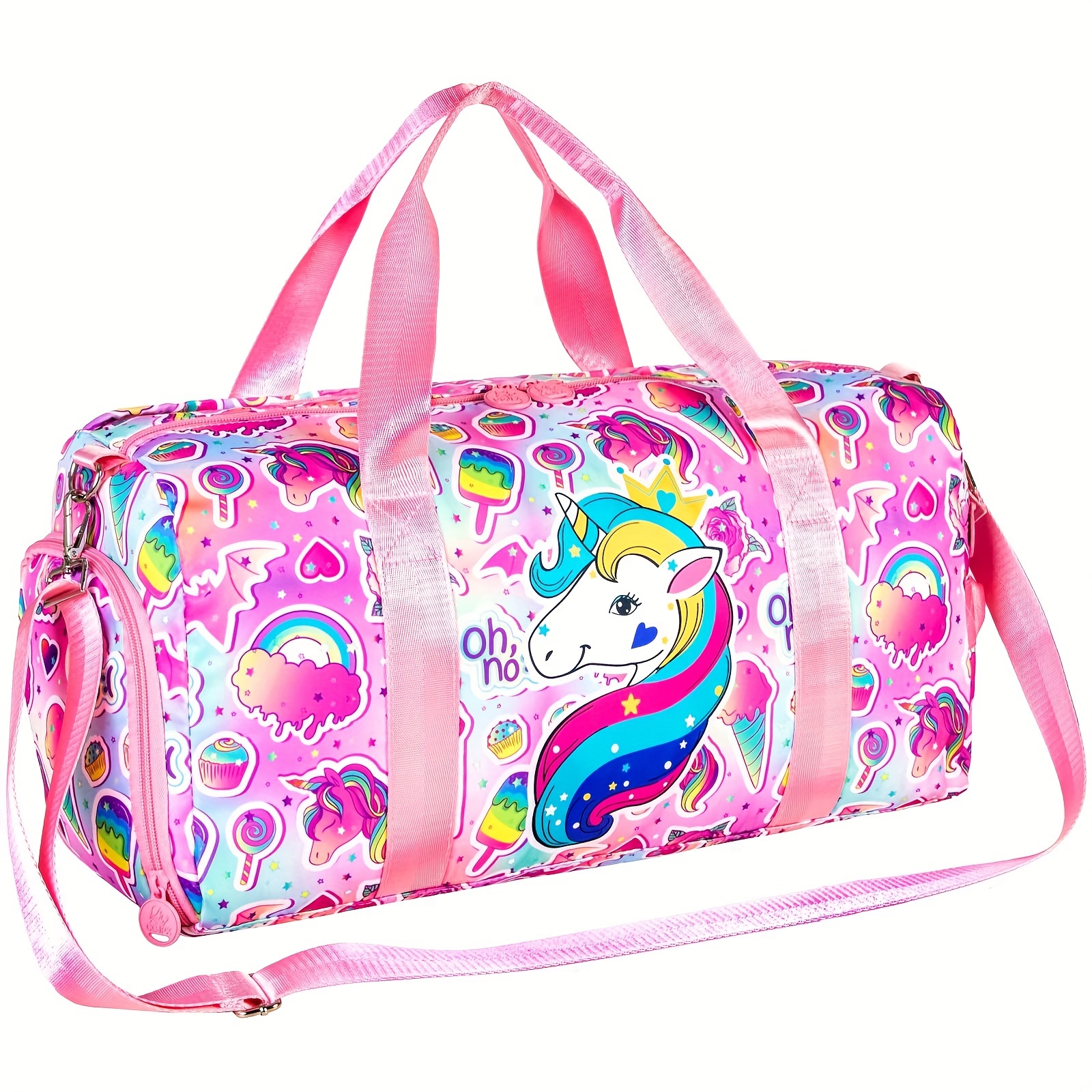 J World Girls Kids travel Duffle Bag with Wheels, Unicorn - Walmart.com