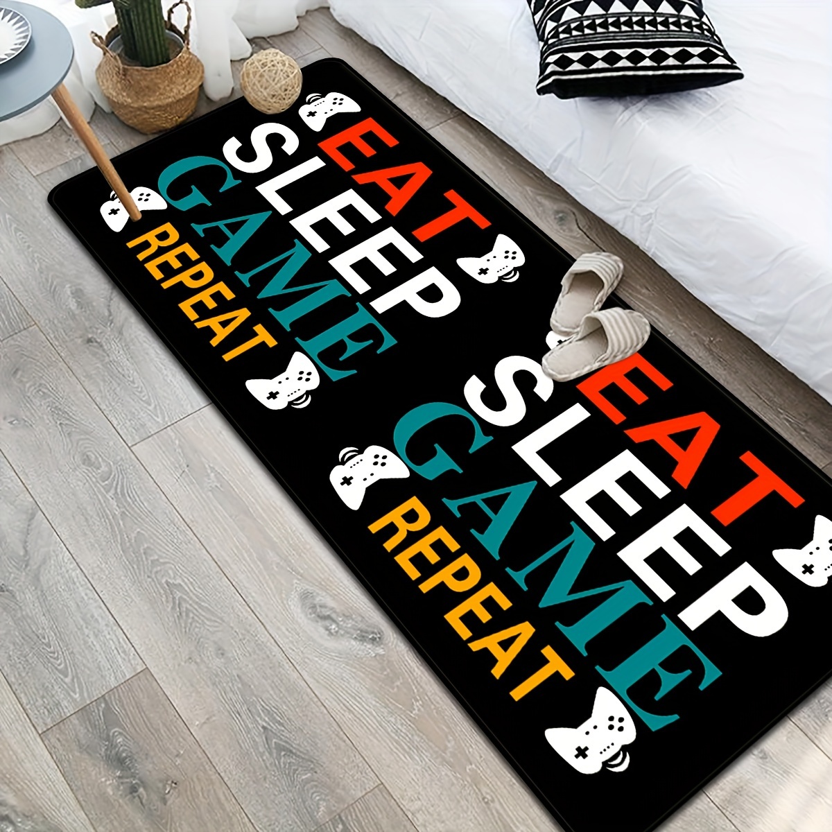 Felpudo con controlador de Gamer 3D para niños, alfombra de suelo para  gatear, alfombra de juego