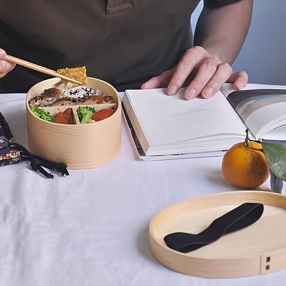 Wooden Lunch Box Japanese Bento Box Food Container - Temu