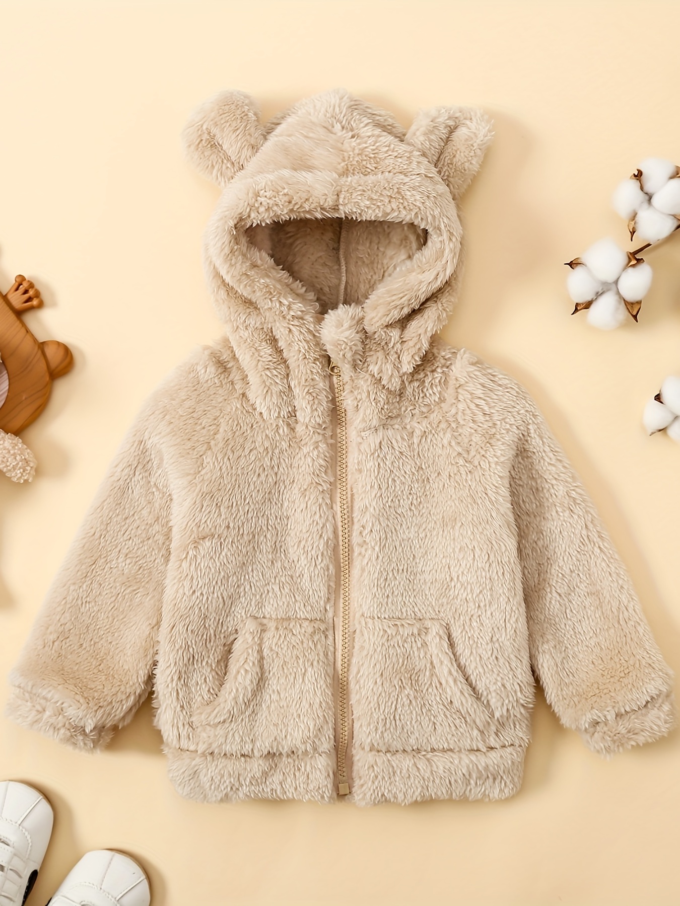 Unisex Babies Fleece Coat Little Baby Boy Girls Cute Bear - Temu