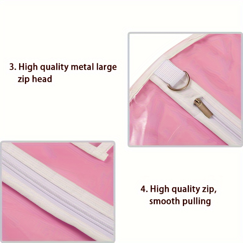 clear dust proof   dance skirt organizer waterproof hanging clothes bag with   window   travel storage of competition sports skating drama pageants gear details 9