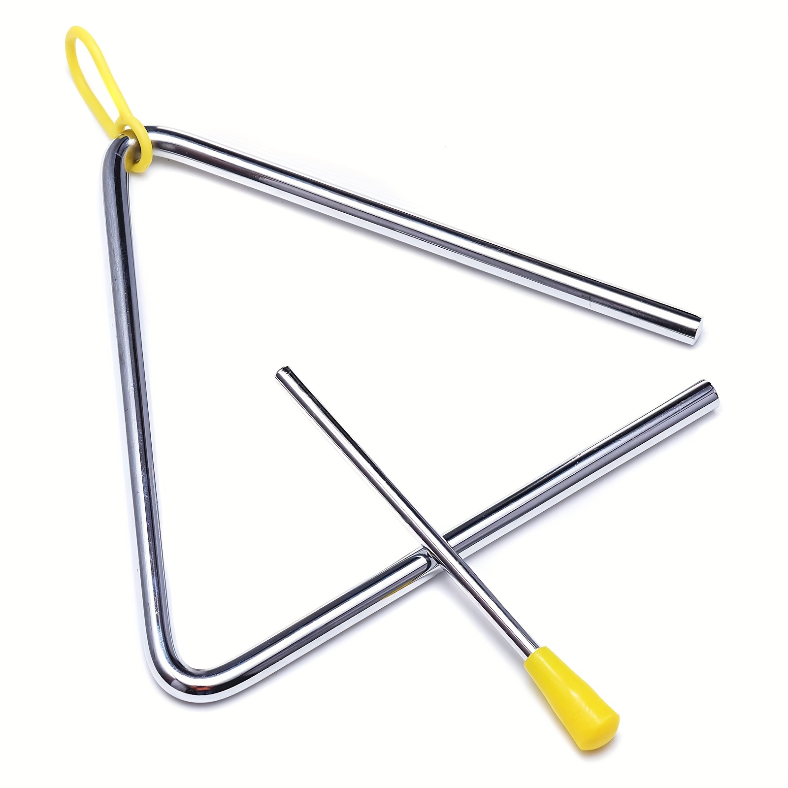 Triangle En Métal Avec Bâton. Instrument De Musique à Percussion