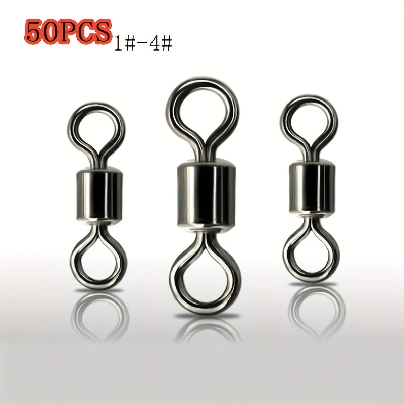 Double Solid Ring Fishing Swivel Snap Hook Connector - Temu