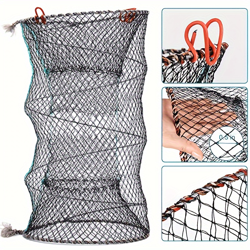 1pc Portable Foldable Fishing Net for Crab, Small Fish, and Crayfish -  Lightweight Fishing Trap Tackle with 24.99*47.98cm/9.84*18.89'' Size