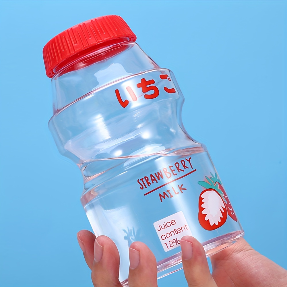 Square Milk Cups Creative Transparent Plastic Water Bottle - Temu