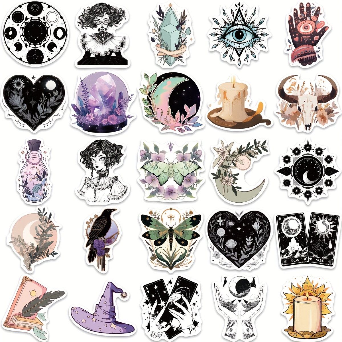 50 Enchanting Witchy Stickers Aesthetic Magic Decorations - Temu