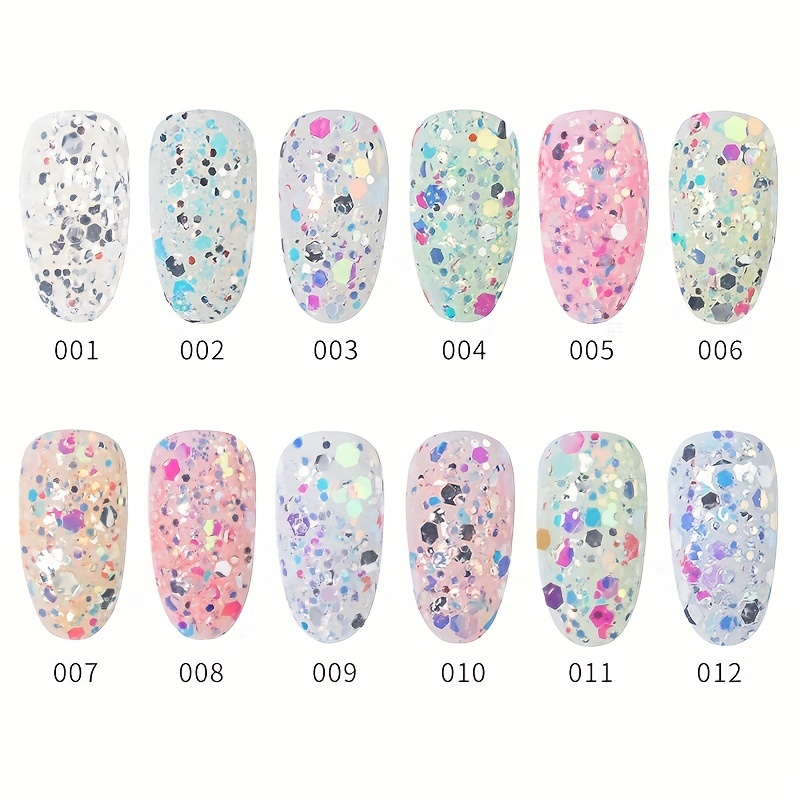 Hexagon Chunky Glitter Holographic Crafts Stickers Sequins Nail Glitter  Powder Flakes Shiny Charms Gradient Hexagon Sequins Suitable For Women  Girls Decoration Acrylic Nails - Temu