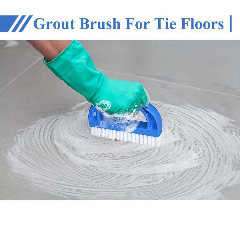 Cleaning Brush, Angled Stiff Bristles Grout Cleaning Brush, Grout Cleaner  Brush, For Cleaning Kitchen Sink Bathroom Shower Tile Floors Lines, Small  Crevice Grooves Cleaning Brushes For Household Use - Temu