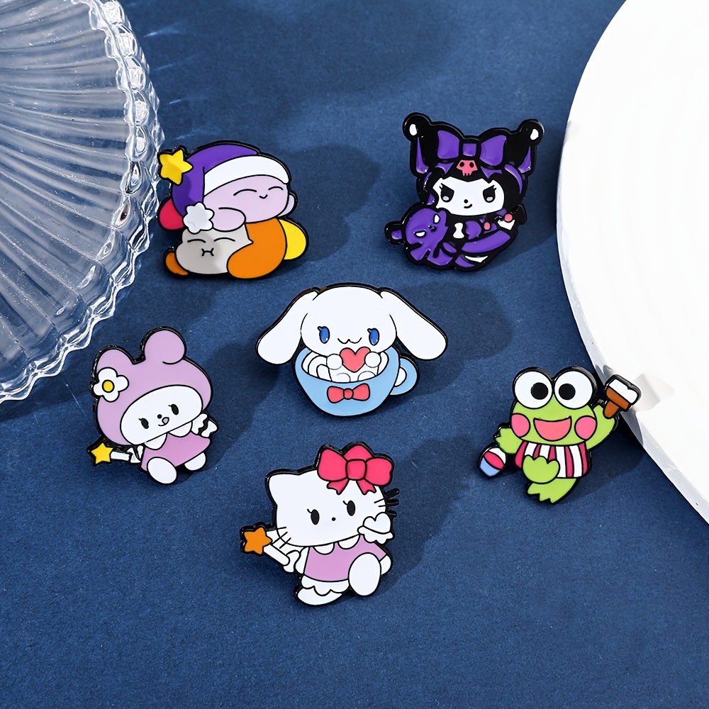 Creative Cartoon Brooch Cute Hello Kitty Kuromi - Temu