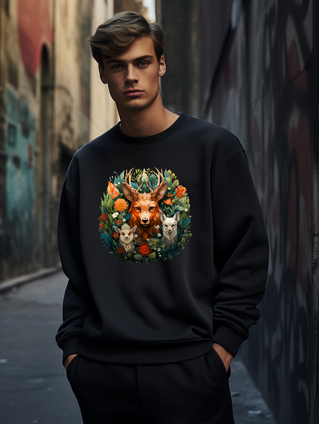 Sudadera con flores online hombre