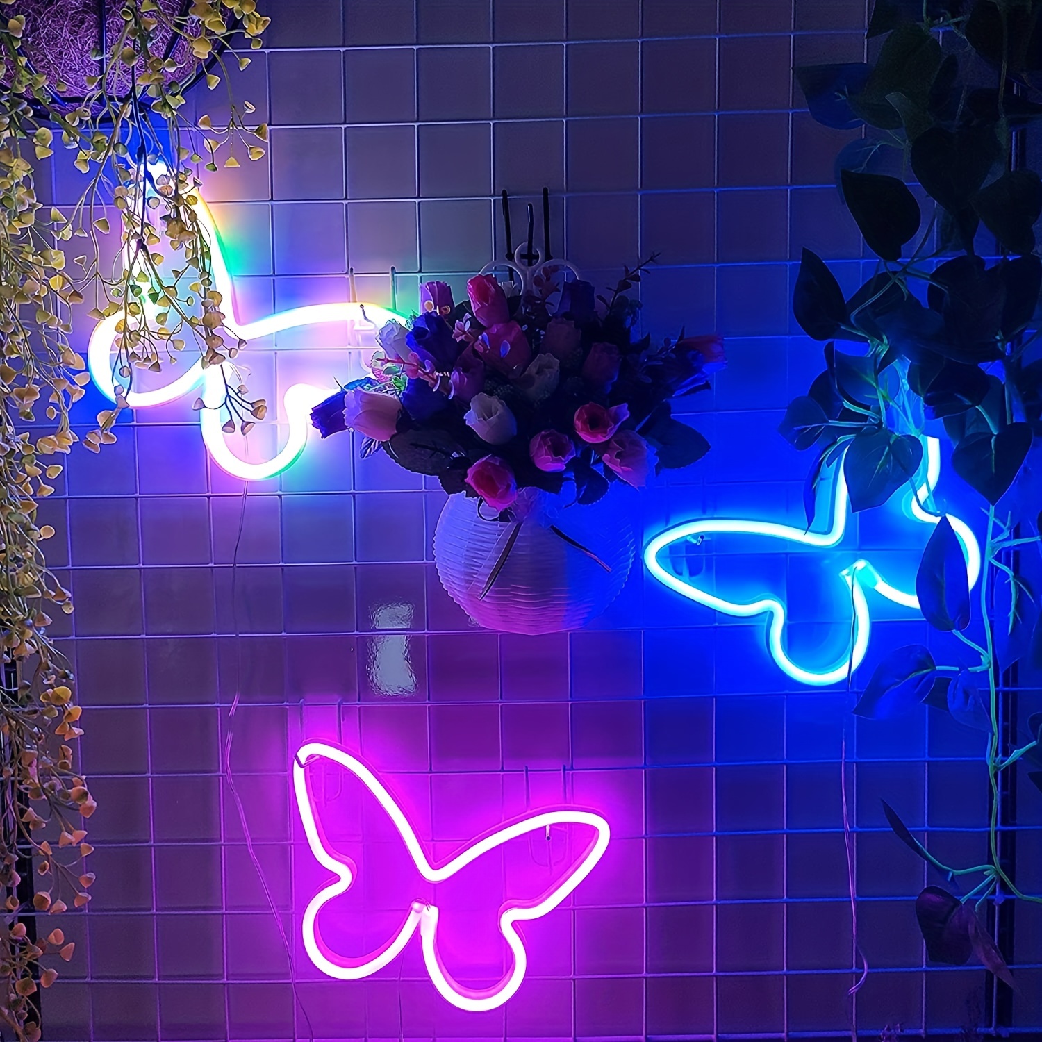 1 Letrero De Neón Con Forma De Mariposa LED Luz De Neón - Temu