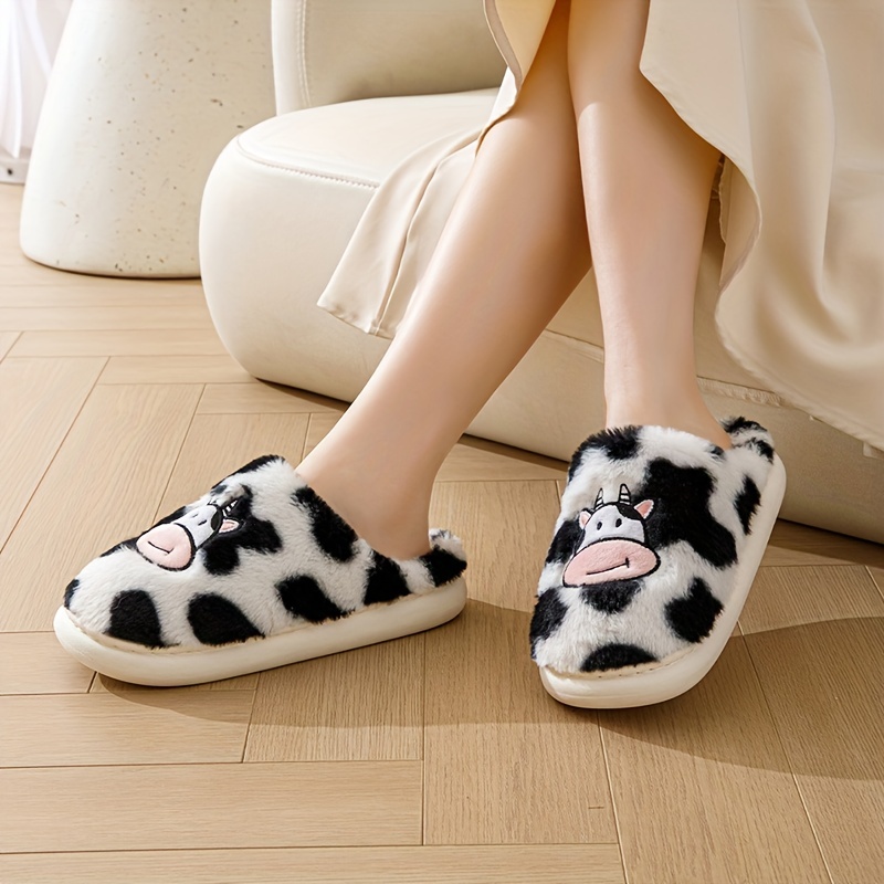 Cow sales print slippers