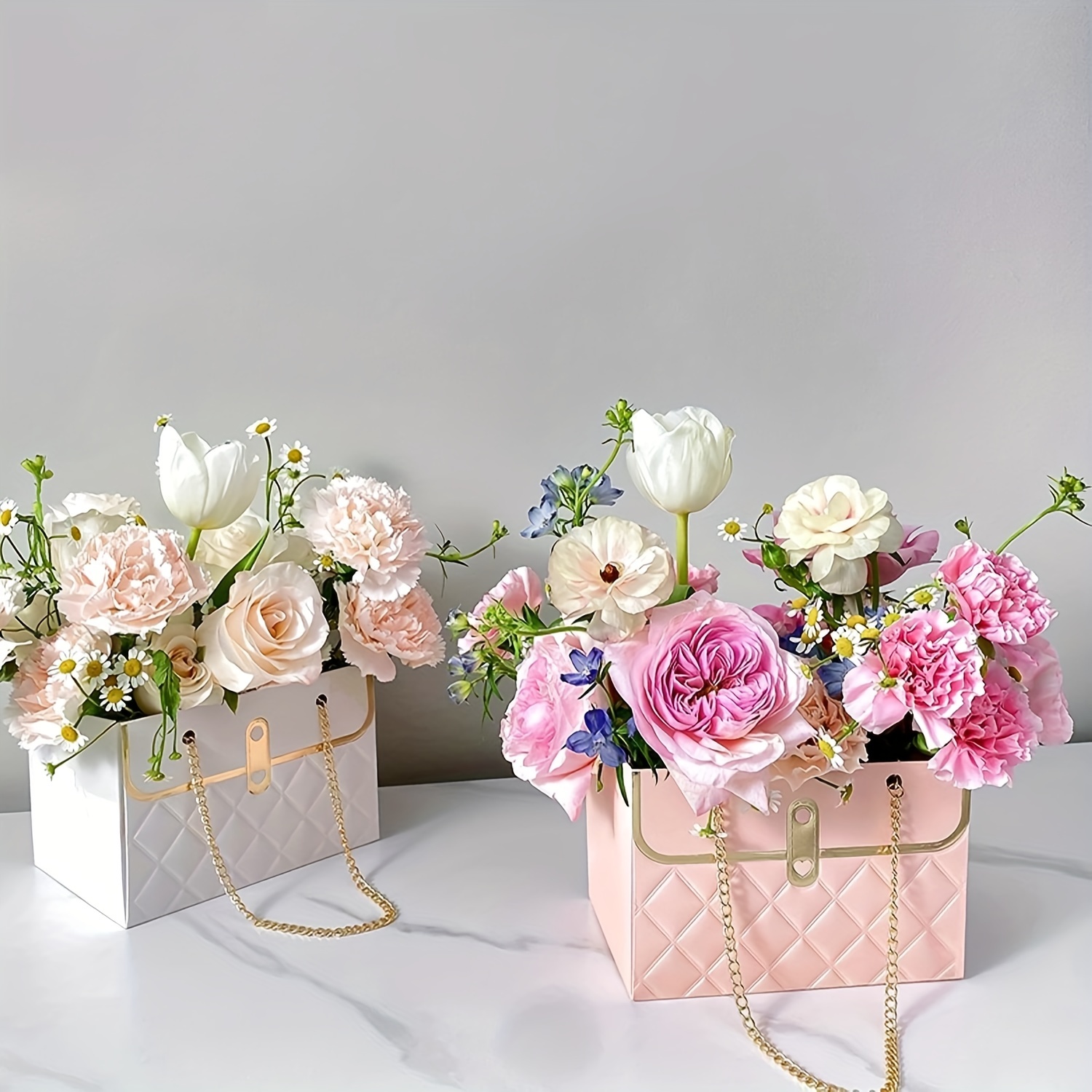 Rectangle Paper Flower Gift Bags With Handles - Perfect For Bouquets,  Flowers, And Gifts - Ideal For Mother's Day, Weddings, And Valentine's Day  - Temu New Zealand