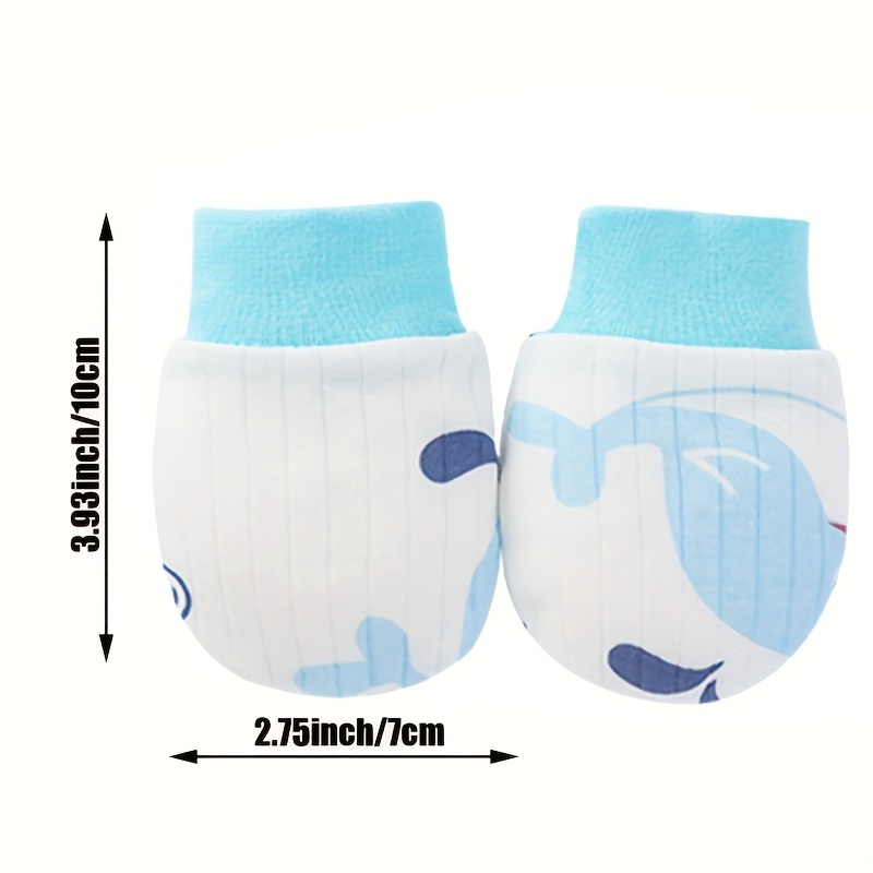Temu 6 Pairs Newborn Baby Mittens No Scratch Gloves Infant Toddler Anti Scratch Essentials Unisex Cotton for 0-6 Months Boys Girls, Christmas Gifts