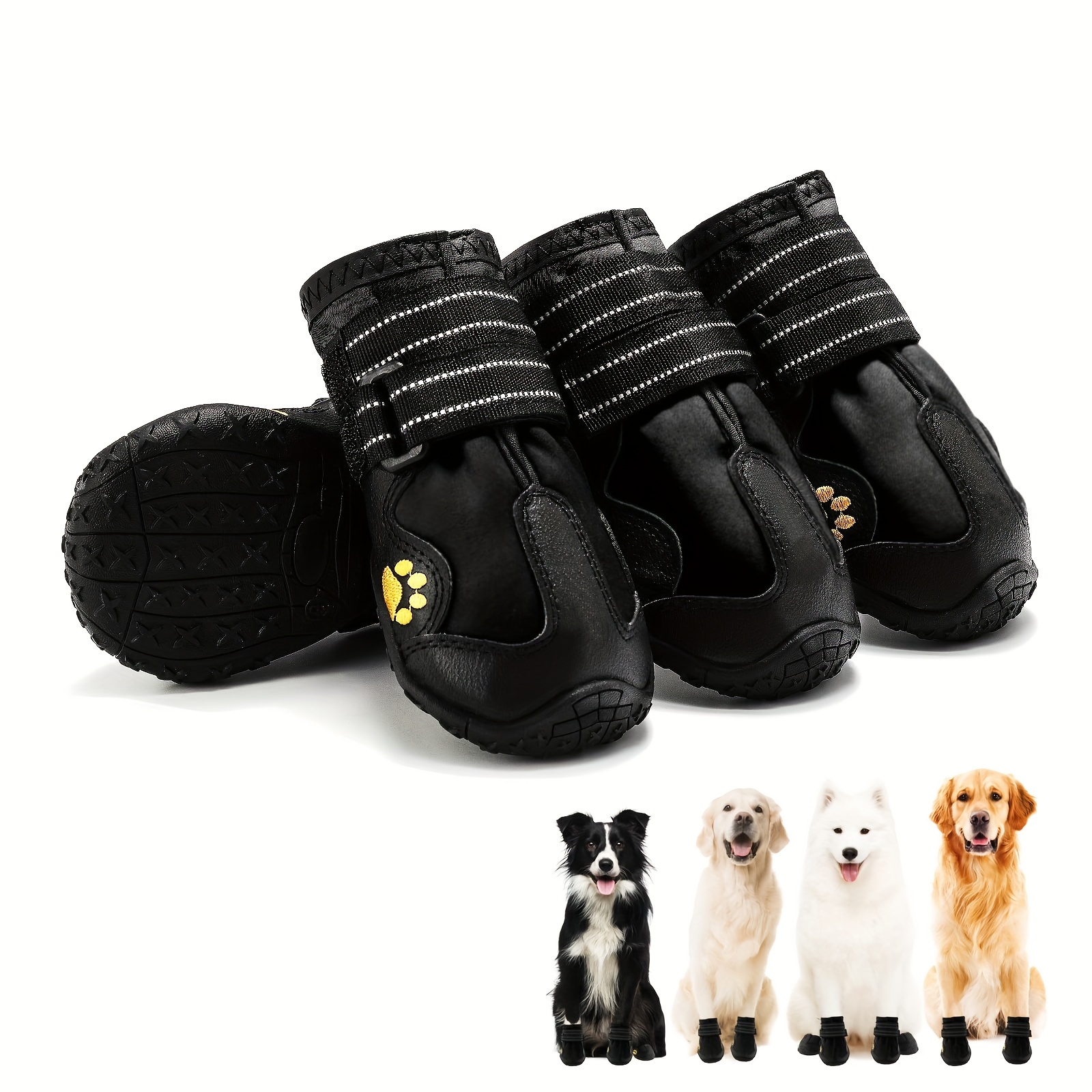 A99 PSB 4 Pcs Pet Dog Socks Anti Slip Dog Snow Boots Dog Shoes for Small  Medium Size Dogs Booties Paw Protector Warm Pet Boots for Puppies (#2,  Black)