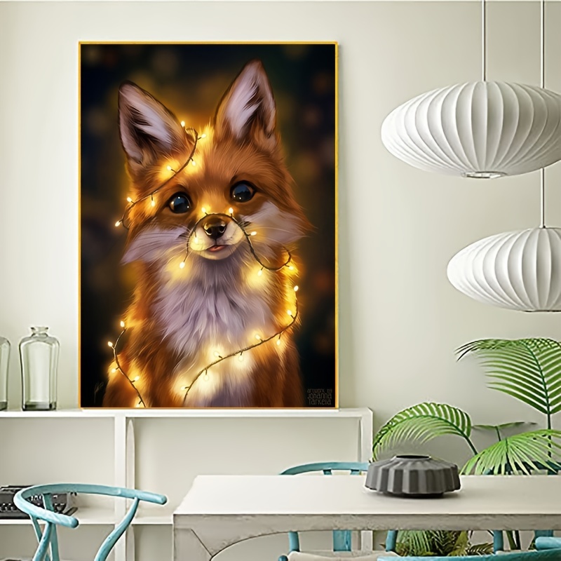 5d Diamond Painting Kits For Adults, 5d Diamond Art Kits Adults Fox, Full  Drill Diamond Painting Kits Animal Gem Painting For Home Decor 30x40 Cm