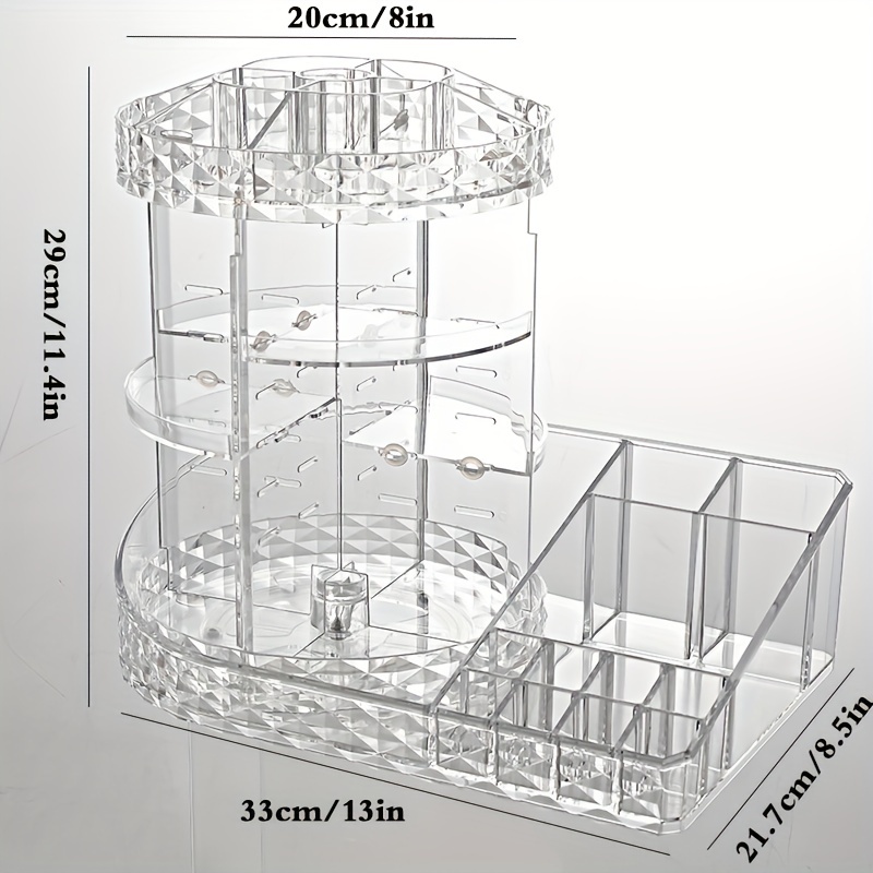 Rotating Cosmetic Storage Box Desktop Organizing Shelf