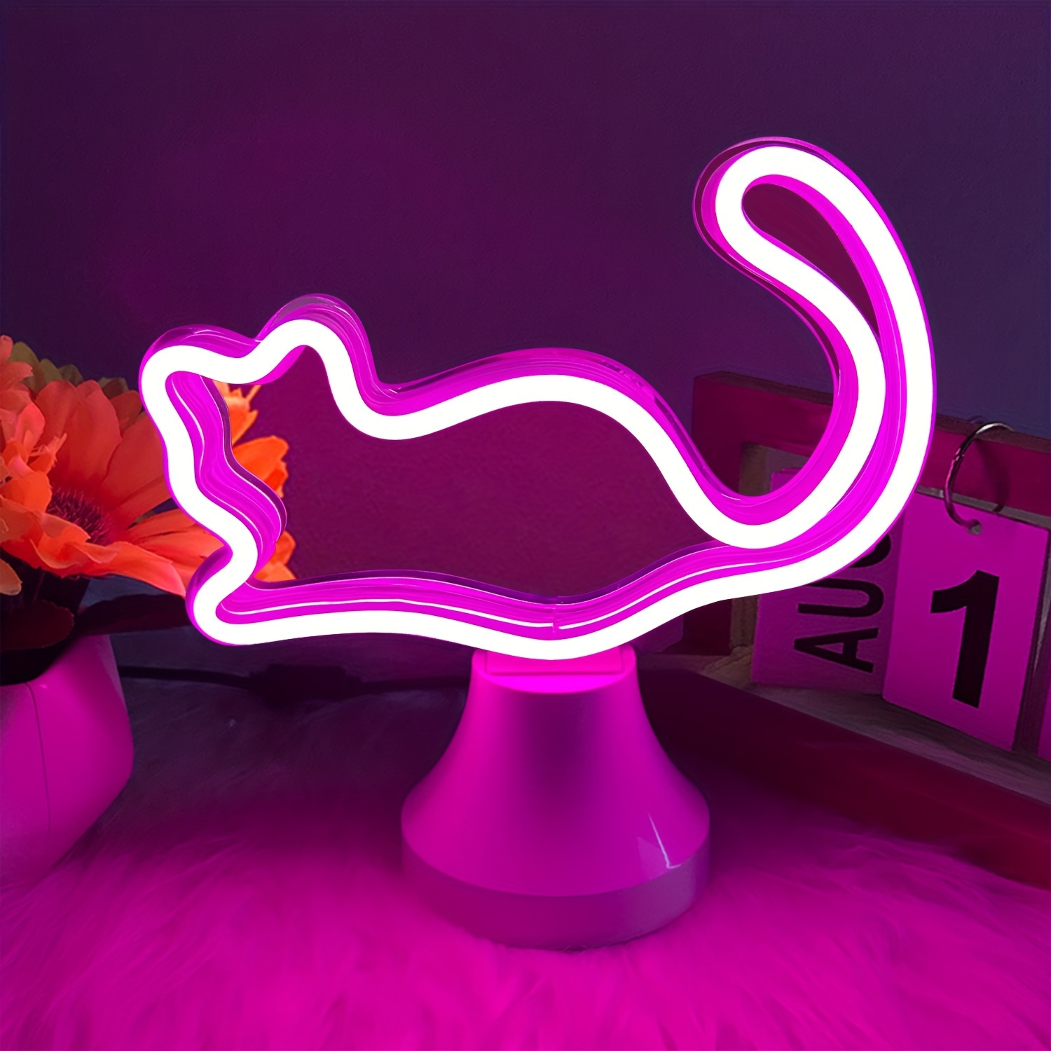 Lazy Kitten Neon Base Kitten Neon Bedroom Living Room - Temu Ireland