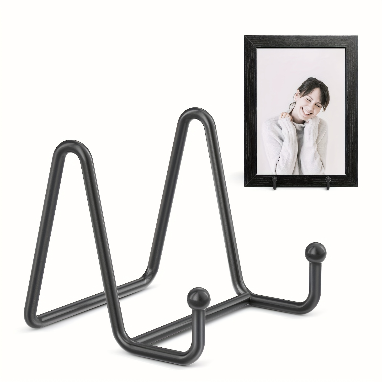2pcs Plate Holder Display Stand Metal Easel Stand For Picture  Frame,decorative Plates, Book, Photo, Collectibles