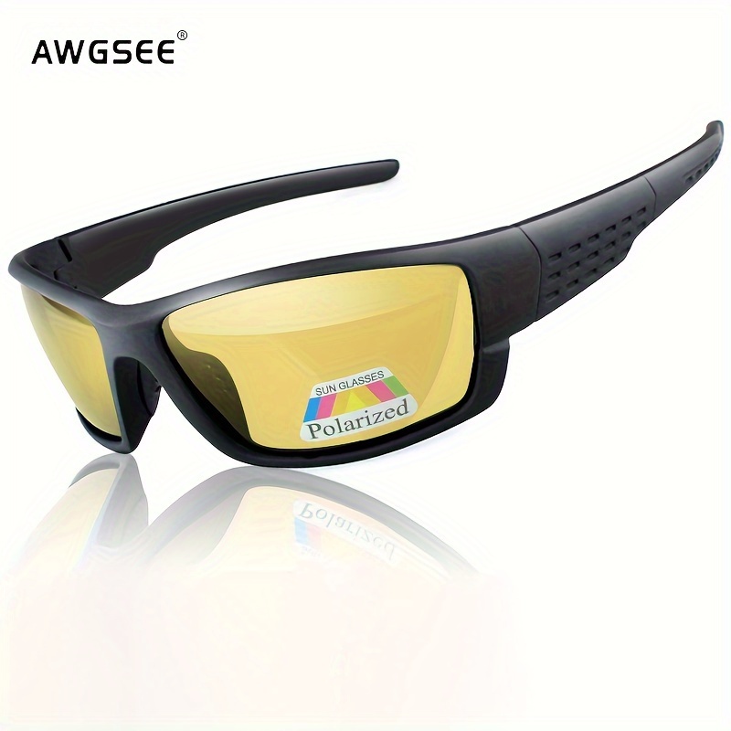 New Sports Polarized with Frosted Black Frame for Men and Women, Brand Designers Glasses, Driving Fishing Cycling UV 400 Protection Glasses,Temu