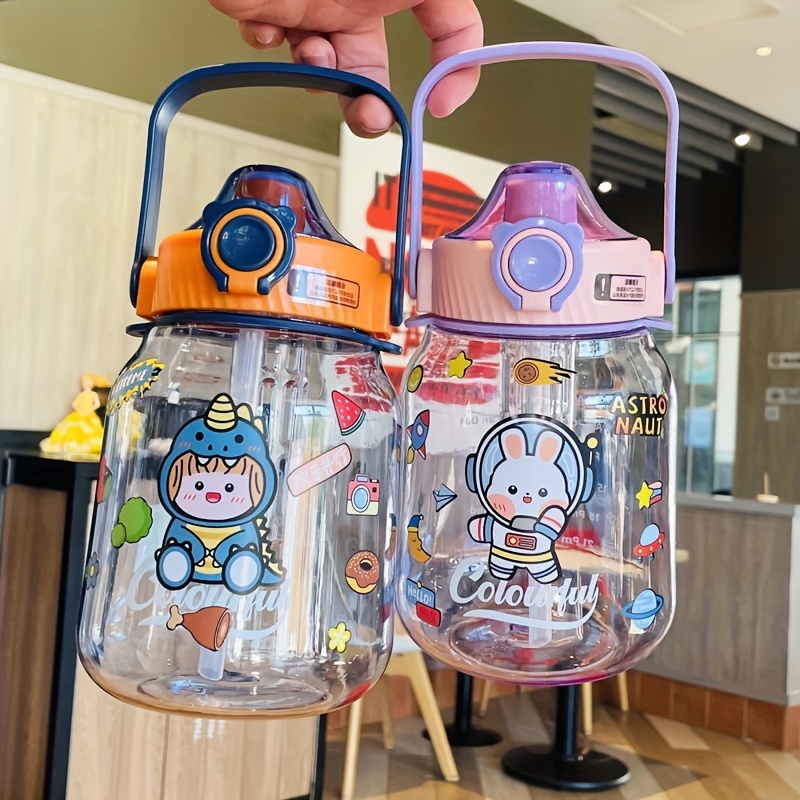 Summer Large Capacity Big Belly Water Bottle Cartoon Cute Sticker Kids –  tauezhon