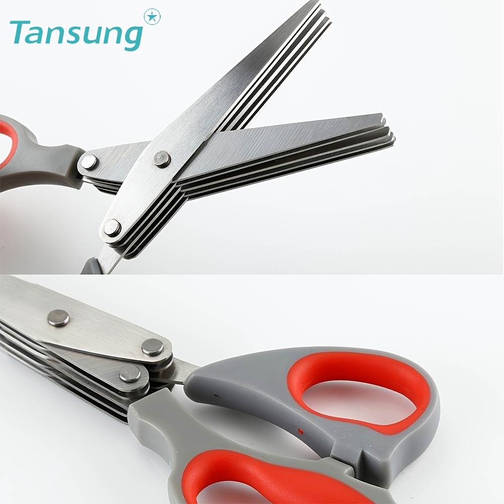Tansung Multipurpose Herb Scissors 5 Sharp Blades For - Temu