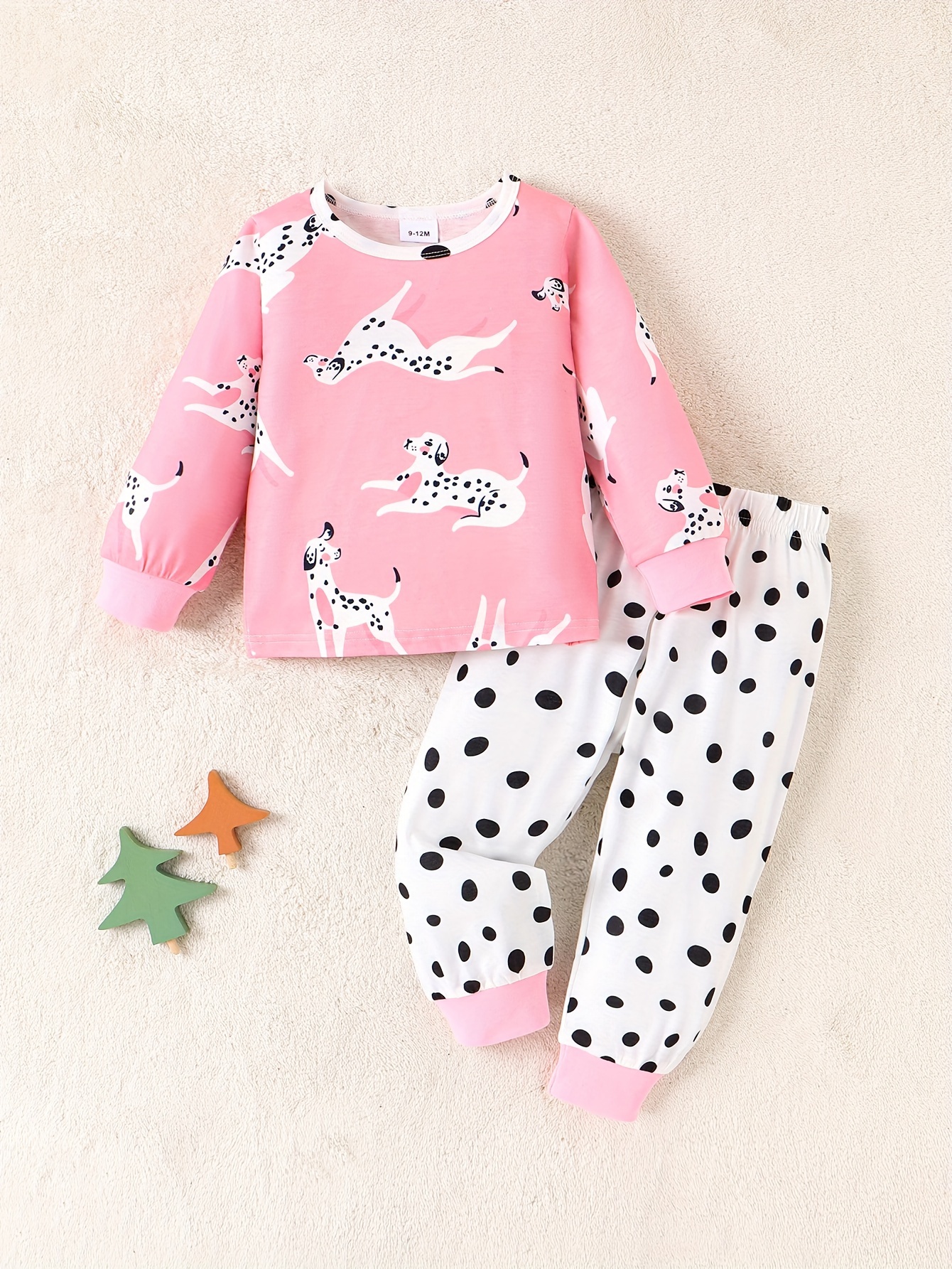 Cute Cartoon Pattern Pajamas Sets Long Sleeve Lapel Blouse - Temu