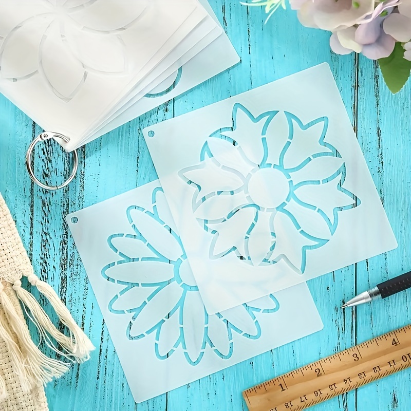 Reusable Flower Line Quilting Stencil Kit Perfect For Sewing - Temu