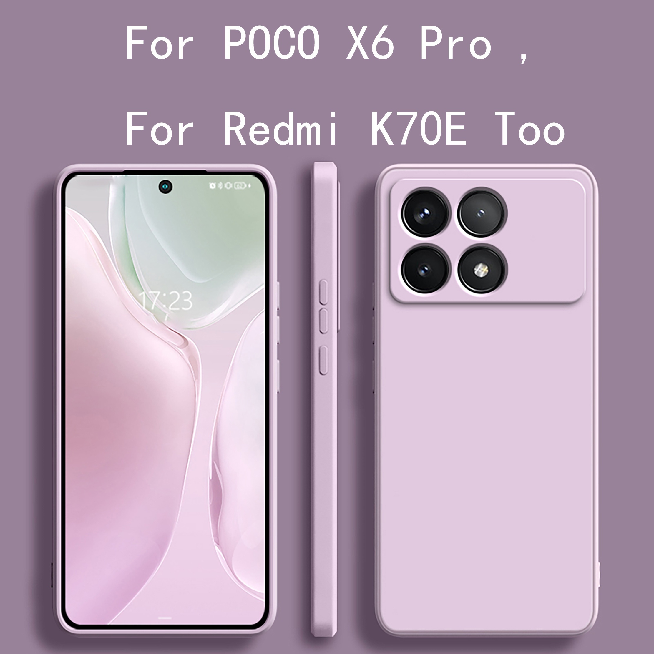 Para Xiaomi Redmi K70E / Poco X6 Pro Funda de cuero para teléfono con  textura de diamante (