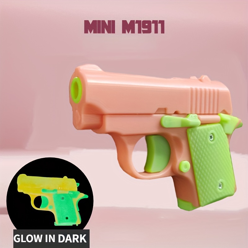 Glow In Dark Fidget Pistol Mini 1911 Gun Decompression Toys - Temu